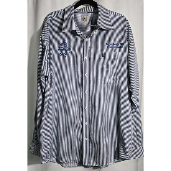 Cinch Other - Cinch Shirt Mens L Blue Western Button‎ Down Cowboy Rodeo Striped